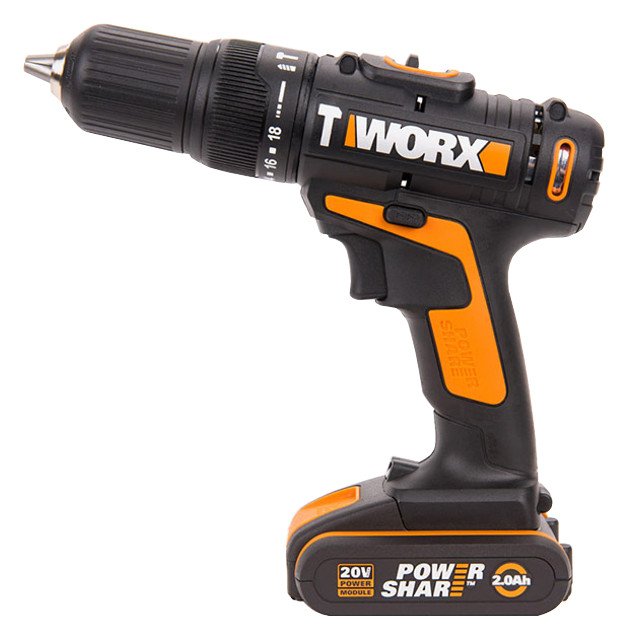 дрель-шуруповерт ударная WORX WX371.1 20В Li-Ion 2 аккумулятора