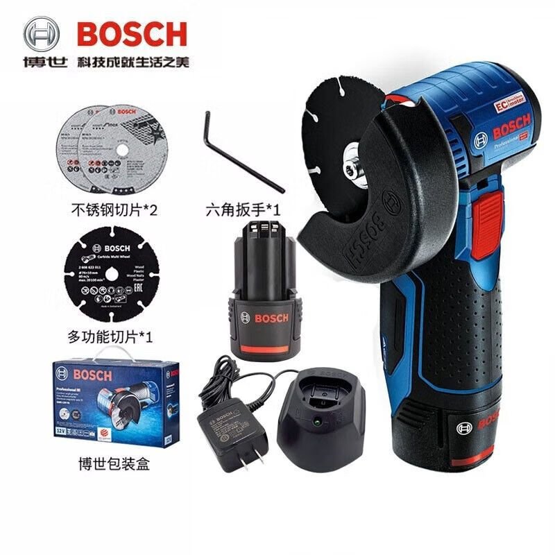 Угловая шлифовальная машина Bosch GWS12V-76 + комплект дисков, аккумулятор, зарядное устройство