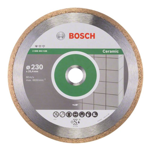 диск алмазный BOSCH Standard for Ceramic 230х25,4х1,6мм сплошной