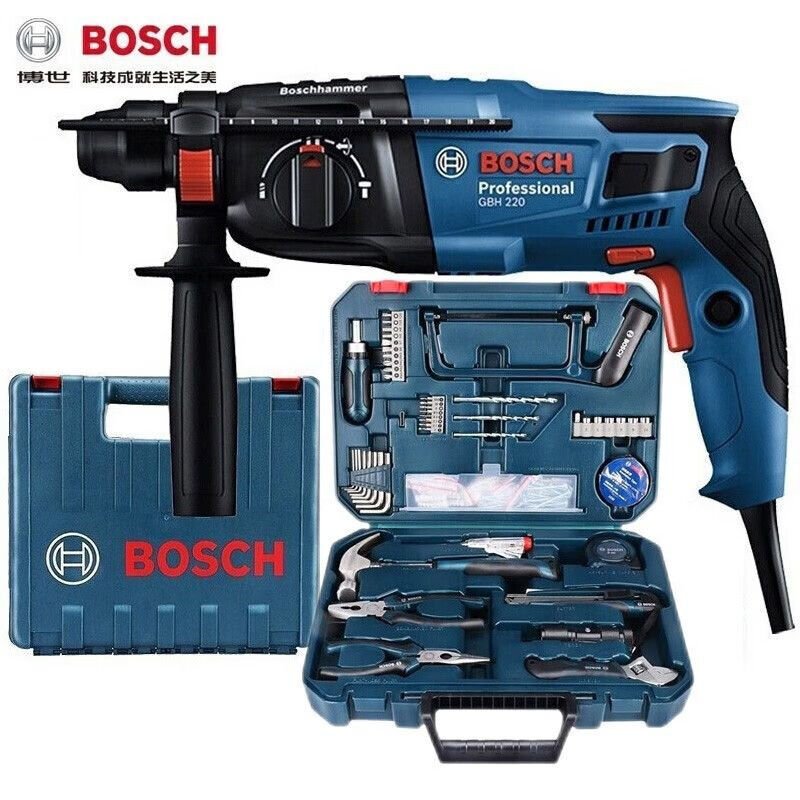 Перфоратор электрический Bosch GBH 220 + набор инструментов, 108 предметов