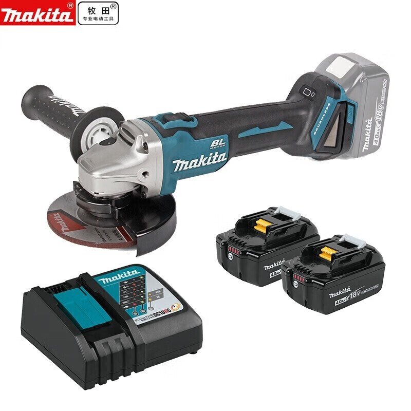 Угловая шлифовальная машина Makita DGA506RME, 125 мм + два аккумулятора, зарядное устройство