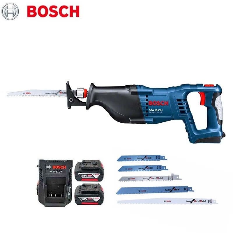 Сабельная пила Bosch GSA 18V-Li + насадки, два аккумулятора, зарядное устройство